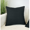 thumbnail image 3 of Aiking Pack of 2 Soft Decorative Knitted Double-Cable Sweater Cozy Throw Pillow Covers, 18x18 inch, Black, 3 of 7