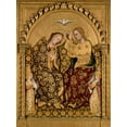 thumbnail image 2 of Da Fabriano, Gentile 25x32 Black Ornate Wood Framed with Double Matting Museum Art Print Titled - Coronation of the Virgin, 2 of 4