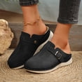 thumbnail image 2 of Dakaela Mules for Women Comfortable Slip on Closed Toe Clogs Memory Foam Wedge Slides Summer Casual Wprk Walking Platform Sandals Black 6, 2 of 8