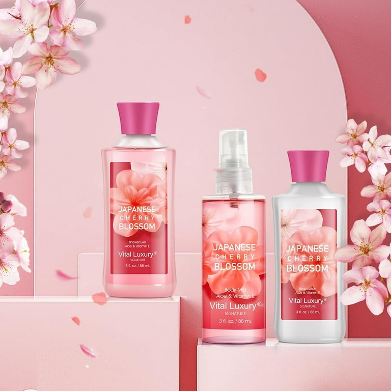Vital Luxury Cherry Blossom Scented Bath and Body Gift Set