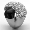 thumbnail image 4 of High polished (no plating) Stainless Steel Ring with Top Grade Crystal in Clear for Women Clear Stone Color Style TK1427 Size 5, 4 of 4