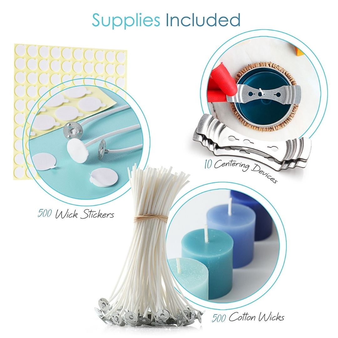 Hearth & Harbor DIY Candle Making Supplies, 50lb Soy Candle Wax Flakes and Accessories