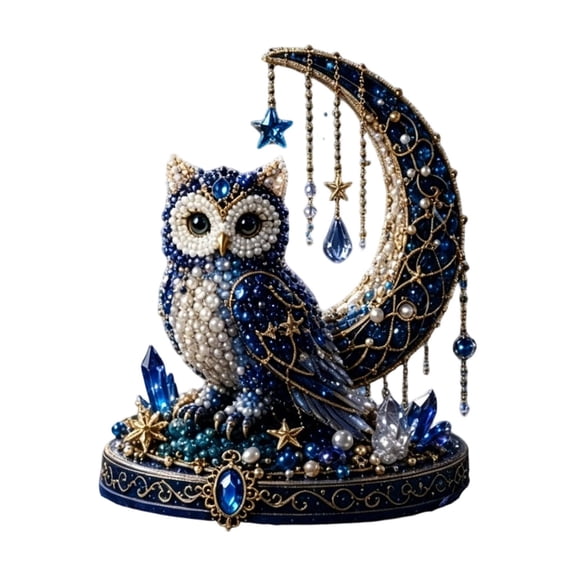 3D Animal DIY Bead Kit, 3D Beaded Celestial Moon & Stars Series DIY Kit, Tiny 3D Beaded Craft Kit with Beads and Instructions, Handmade Magical Cat Kit for Beginner, Home Decor