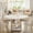 Round White Gold, variant on Tribesigns 47" Round Dining Table for 4, Wood Kitchen Table with 2-Tier Storage Shelves (Only Table)