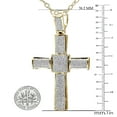 thumbnail image 2 of Dazzlingrock Collection 3.00 Carat (ctw) 18K Yellow Gold Plated Sterling Silver White Diamond Micro Pave Mens Hip Hop Style Religious Cross Pendant Necklace, FREE CHAIN, 2 of 3