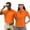 Orange, variant on Binienty Orange Golf Shirt for Couple Relaxed Classic Fit Moisture Wicking Couple Shirt with Quarter Zip Versatile Short Sleeve Athletic Tops for Golf Running Sports