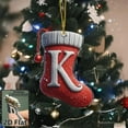 thumbnail image 4 of BAOPAI 26 Letters Enduring Acrylic Christmas Stocking Ornaments Personalized Alphabet Hanging Decor With Festive Bows Baubles For Holiday Tree Home Office Party Decoration Gift, 4 of 4