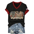 thumbnail image 5 of MEICHEN Women's 250Th Anniversary Print V Neck T Shirt 250Th Anniversary Tshirt Patriotic Tee, 5 of 7