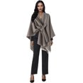 thumbnail image 2 of VICHVVY Women's Shawl tassel button Autumn and winter Fashion Soft Warm Long Large Scarves for Gifts For Ladies Gray, 2 of 6