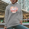thumbnail image 2 of At Least My Dog Loves Me, Retro Anti Valentine's Day Art Merch Gift, Heather Grey Hooded Sweatshirt or Hoodie, Large, 2 of 5