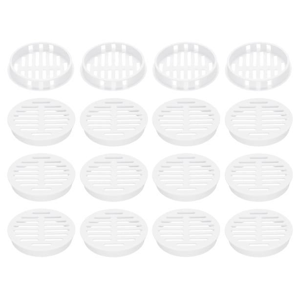 Uxcell 20Pcs 60mm/2.4in Air Vents Round Soffit Vents, Cubierta de ventilación de soffit blanca para baño
