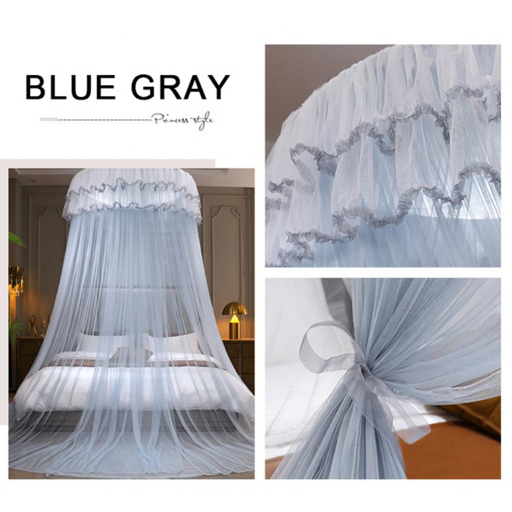 Princess Bed Canopy for Single to King Size Beds, Lace Dome Ceiling Tent Mosquito Net Play Tent for Bedroom Decoration