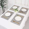 thumbnail image 7 of Unique Bargains Faux Leather Table Placemats for Kitchen Dining Table Light Light Gray, 7 of 7