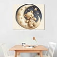 thumbnail image 2 of BCIIG Bear Nursery Wall Art Decor Teddy Bear Canvas Wall Art Baby Boy Nursery Prints Nursery Pictures Wall Decor Moon Star Cloud Neutral Nursery Print for Girls Children Room 20x16in Unframed, 2 of 3