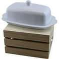 thumbnail image 7 of Dependable Industries White Plastic Rectangle Butter Dish with Lid BPA Free Holds Full Bar of Butter, 7 of 7