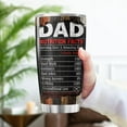 thumbnail image 3 of Funny Dad Gift with Nutrition Facts, Rustic American Design Stainless Steel Tumbler, 20oz Insulated Coffee Cup for Father, Husband, Grandpa, Birthday, Father''s Day Present, 3 of 6