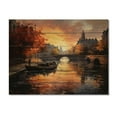 thumbnail image 3 of Designart "Sunlit Waterway Radiant Heat " Canals Print on Natural Pine Wood, 3 of 5