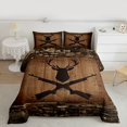 thumbnail image 2 of Homewish Safari Deer Silhouette Full Size Comforter Sets,Rustic Farmhouse Cabin Bedding Comforter Set,Jungle Animal Bedding Sets For Teens,Super Cozy Room Decor Reversible,3pcs, 2 of 8