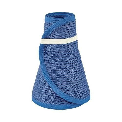 San Diego Hat Company Women's Large Ultrabraid Large Brim Roll-up Sun Visor, One Size - Royal
