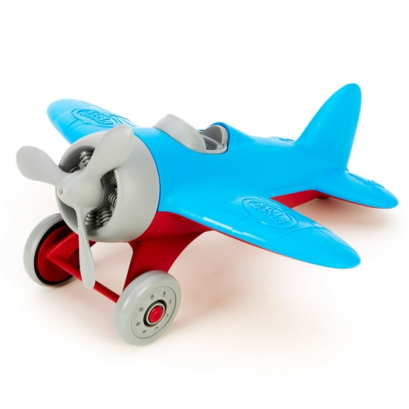 Green Toys: Airplane - Blue - Pretend Play Vehicle Toy, Recycled Material, Improve Aeronautical Knowledge, Spinning Propeller, Kids-Toddlers Ages 1 