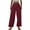 Wine, variant on Womens Dress Pants for Work Stretch Business Casual Office Pull On Suit Pants Cozy High Waist Straight Leg Trousers (XL, Wine)