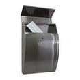 thumbnail image 3 of Qualarc WF-0906A Glacial Elliptical Stainless Steel Locking Wall Mount Mailbox, Silver, 3 of 5