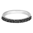 thumbnail image 4 of Black Diamond Stackable Ring Guard in 14K White Gold (0.25ct), 4 of 4