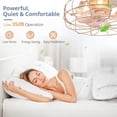 thumbnail image 3 of Ventilador de techo LEDIARY de 20 pulgadas, blanco, montaje empotrado con control remoto, 3 of 7