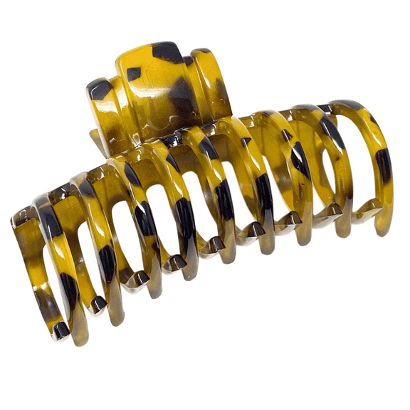 Parcelona French Narrow Tubular Savana Light Brown Large 3 3/4” Celluloid Good G