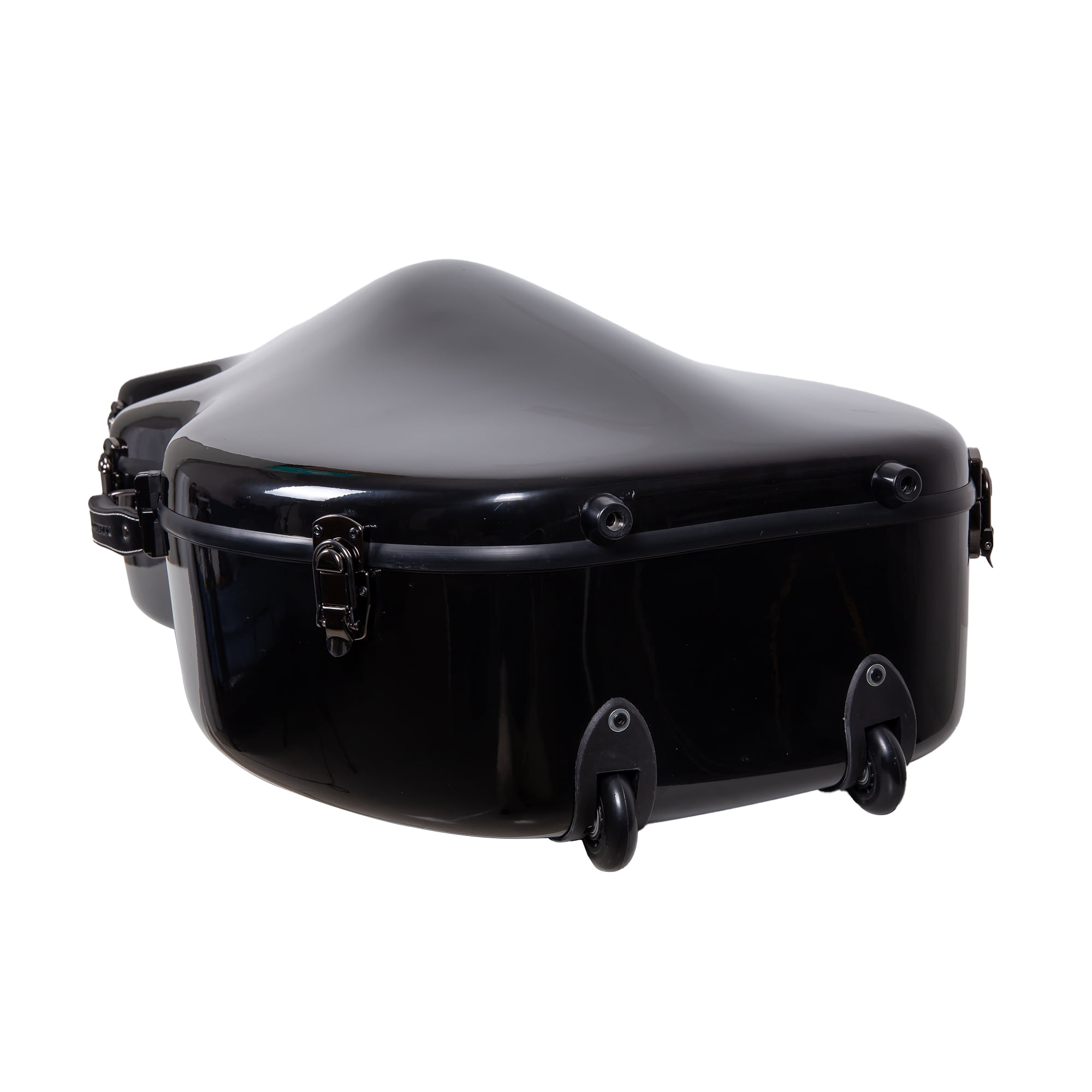 Crossrock Fiberglass Case with Wheels-Fits 4/4 Full Size Cello-Includes Padded Music Pouch, 3 Handles, Removable Shoulder Straps, Combination Lock-Black (CRF2020CEFBK)
