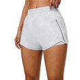 thumbnail image 2 of Running Shorts for Women,Quick Dry Athletic Sports Shorts Workout Gym Shorts with Zip Pocket White XL, 2 of 7