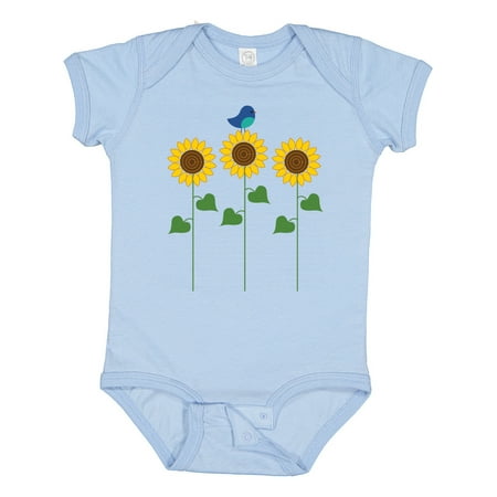 

Inktastic Sunflower Garden and Bird Gift Baby Boy or Baby Girl Bodysuit
