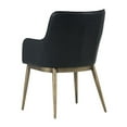 thumbnail image 4 of Maklaine 19" Modern Faux Leather Dining Armchair in Vintage Black, 4 of 7