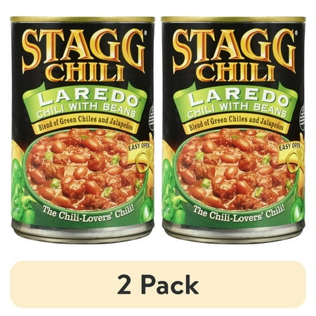 (2 pack) STAGG LARADO Chili with Beans Shelf-Stable 15 oz Steel Can