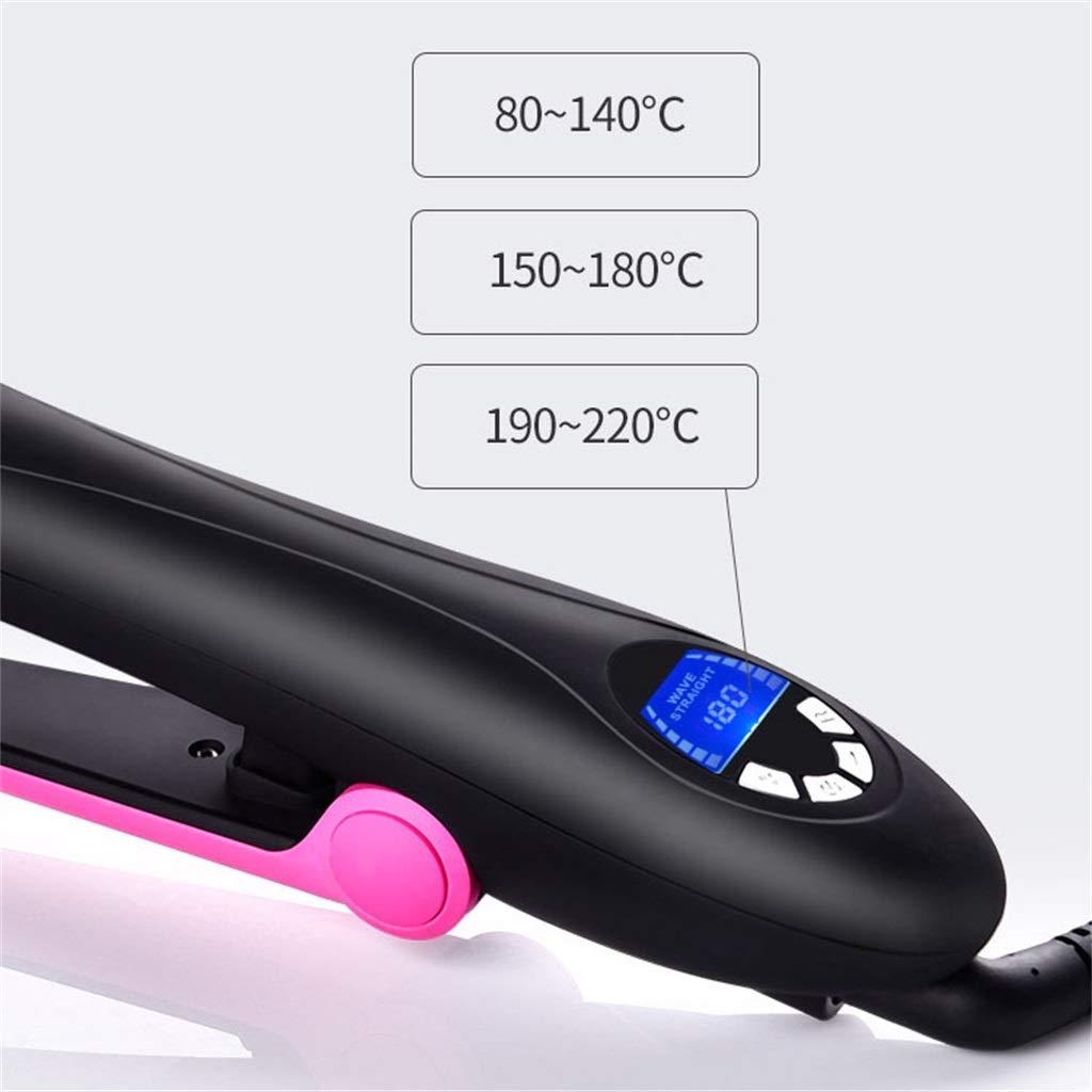Automatic Rotating Styling Iron for Straightening & Curling, 2-in-1 Hair Styler with Polishing Cylinder for High Shine, 6 Heat Settings & Auto Shut-Off