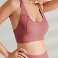 thumbnail image 3 of Women Sports Bra Wireless Hollow Out Mesh Racer Back Crop, 3 of 8