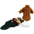 thumbnail image 6 of Frogued Autumn Pet Solid Color Turtleneck Knitted Sweater Two-Legged Cat Dog Clothes (Beige Yellow,XS), 6 of 13