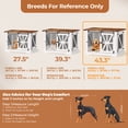 thumbnail image 5 of Flycity 43.3" Farmhouse Dog Crate Furniture with Sliding Door, Heavy Duty Dog Cage for Medium Large Dogs, Dog Kennel Furniture for Indoor Outdoor, White, 5 of 8