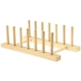 thumbnail image 1 of Estantes de exhibición de bambú y madera para la cocina del hogar, cuencos, platos, platos y rejillas de drenaje, Rejilla para platos de madera, Madera, 1 of 5
