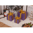 thumbnail image 2 of Paquete de 3 Cajas de Regalo Iluminadas de Navidad con Control Remoto, Adornos Irrompibles Rosa Láser, Cajas de Regalo Decorativas Apilables con Luces LED para Decoración de Fiestas en Casa y Árbol d, 2 of 3