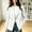 White, variant on Drovellove Plus Size Women's Double Breasted Blazer with Notch Lapel | Loose Fit Long Sleeve Commuter Suit Jacket with Welt Pockets, Drop Shoulder