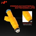 thumbnail image 3 of A-Premium Fuel Injectors Compatible with Jeep Grand Cherokee 1993-1998, Wrangler 1991-1995 1997-1998, Cherokee 1989-1998, Comanche 1987-1992, L6 4.0L, Gas, Set of 6, Replace# 0280155710, 280155703, 3 of 10