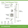 thumbnail image 3 of Symmons 569615TRM Oak Tub And Shower Trim Package - Chrome, 3 of 7