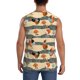 thumbnail image 4 of Fotbe Funny Chicken Men's Camiseta sin Mangas Estampada para Hombres, Playera Casual para Gimnasio, Entrenamiento, Playa-Medium, 4 of 7