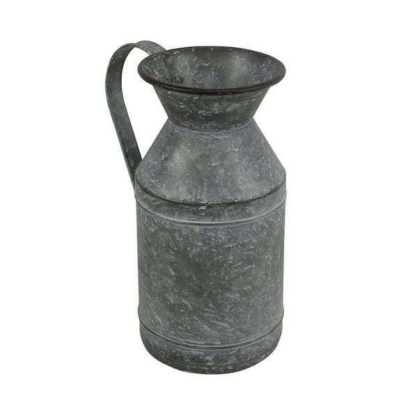 HomeRoots 11" Gray Galvanized Metal Decorative Water Jug