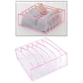 thumbnail image 4 of Organizador de cajones, 6/7/11 rejillas, plegable, para ropa interior y armario Pink 6 Gripes, 4 of 7