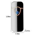 thumbnail image 3 of dvypyn Electronic Rechargeable Lighter Electric Lighter Type-C Rechargeable Lighter Outdoor Windproof Cylindrical Fingerprint Sensing Lighter Black, 3 of 7