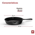 thumbnail image 3 of Ultrachef Sartén de Hierro Fundido con Mango Largo, Previamente Curado, Cast-Iron Skillet, 10 (26 cm), Negro, 3 of 8