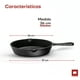 thumbnail image 3 of Ultrachef Sartén de Hierro Fundido con Mango Largo, Previamente Curado, Cast-Iron Skillet, 10 (26 cm), Negro, 3 of 8