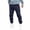 Navy, variant on Simua Men's Casual Heartbeat Print Jogger Pants Elastic Drawstring Waist Fleece Lined Sweatpants with Pockets for Daily Gym Loungewear All Season Wear